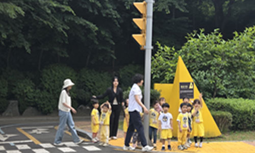교통사고 예방 실습 장면